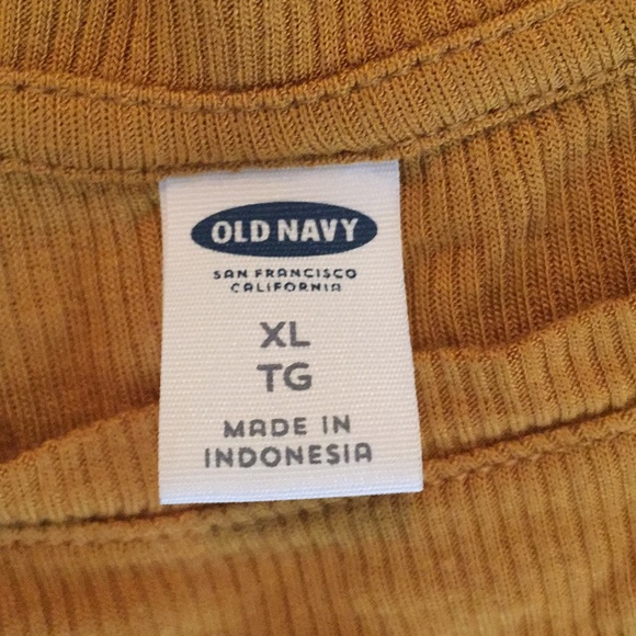 Golden Yellow old navy top size XL bell sleeves - Picture 2 of 2